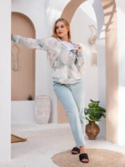 طقم جاكيت و سروال فرو ناعم