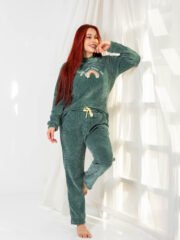 ⁦طقم بطبعة قوس قزح وسروال برباط⁩ - الصورة ⁦4⁩